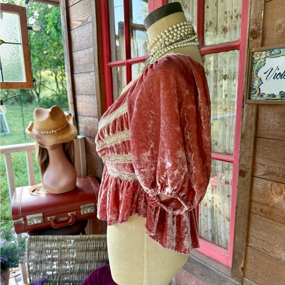 Free People Yours Truly Velvet Top - Picture 7 of 12